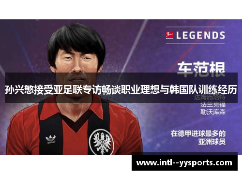 孙兴慜接受亚足联专访畅谈职业理想与韩国队训练经历
